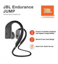 JBL Endurance Jump Waterproof Wireless Bluetooth Sweatproof Sport In-Ear Headphones