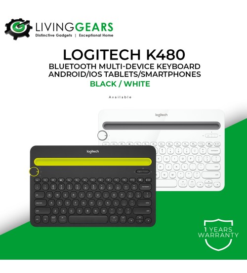 Logitech Bluetooth Multi-Device Keyboard K480, Android/iOS Tablets/Smartphones