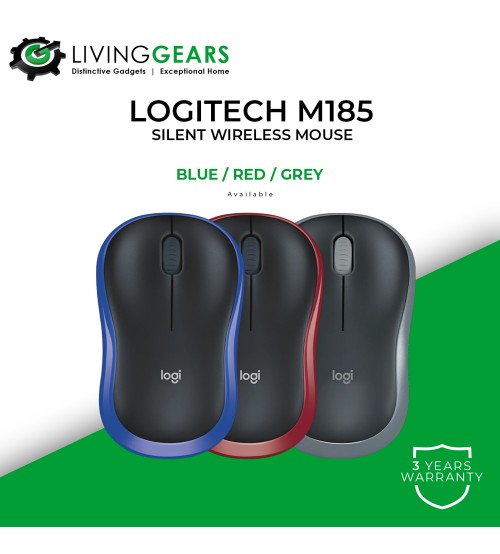 Logitech M185 Wireless Portable Mouse with 2.4 GHz wireless connectivity