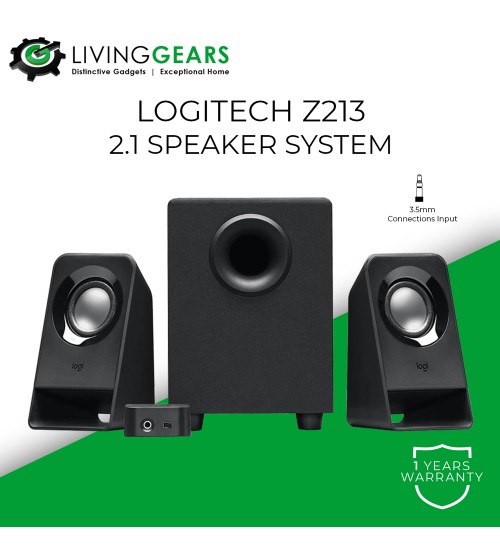Logitech FULL SOUND Z213 Compact 2.1 Speaker System