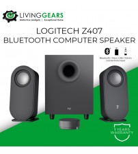 LOGITECH Z407 BLUETOOTH COMPUTER SPEAKERS WITH SUBWOOFER AND WIRELESS CONTROL