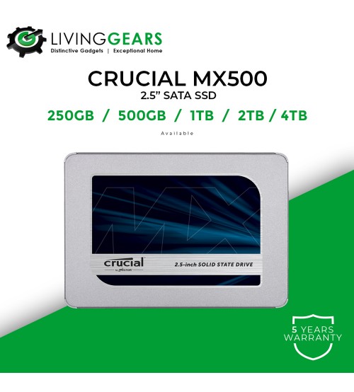 Crucial MX500 ( 250GB / 500GB / 1TB / 2TB / 4TB ) SATA SSD