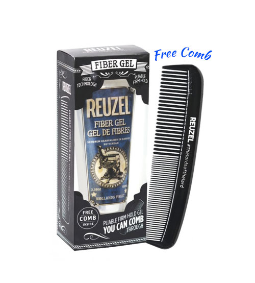 Reuzel Fiber Gel Men Hair Styling Gel with Free Comb Made In USA ( 100ml )