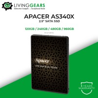 Apacer AS340X 120GB / 240GB / 480GB / 960GB SATA SSD For Desktop & Laptop 2.5"