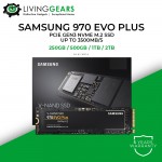 SAMSUNG 970 EVO PLUS 250GB / 500GB / 1TB / 2TB PCIE GEN4 NVME M.2 SSD For Desktop or Notebook