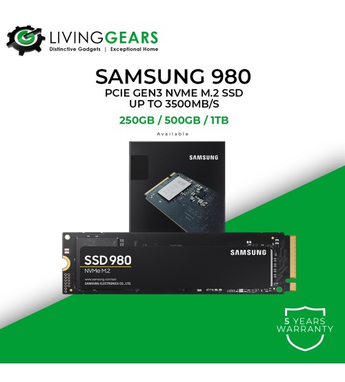 SAMSUNG 980 250GB / 500GB / 1TB PCIE GEN3 NVME M.2 SSD For Desktop or Notebook