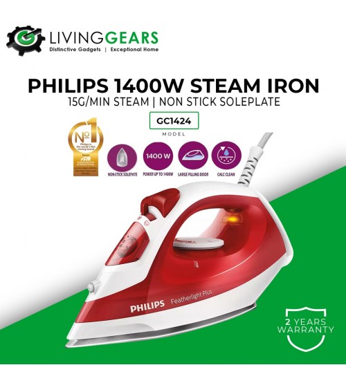 Philips Steam Iron Non-stick Soleplate GC1424